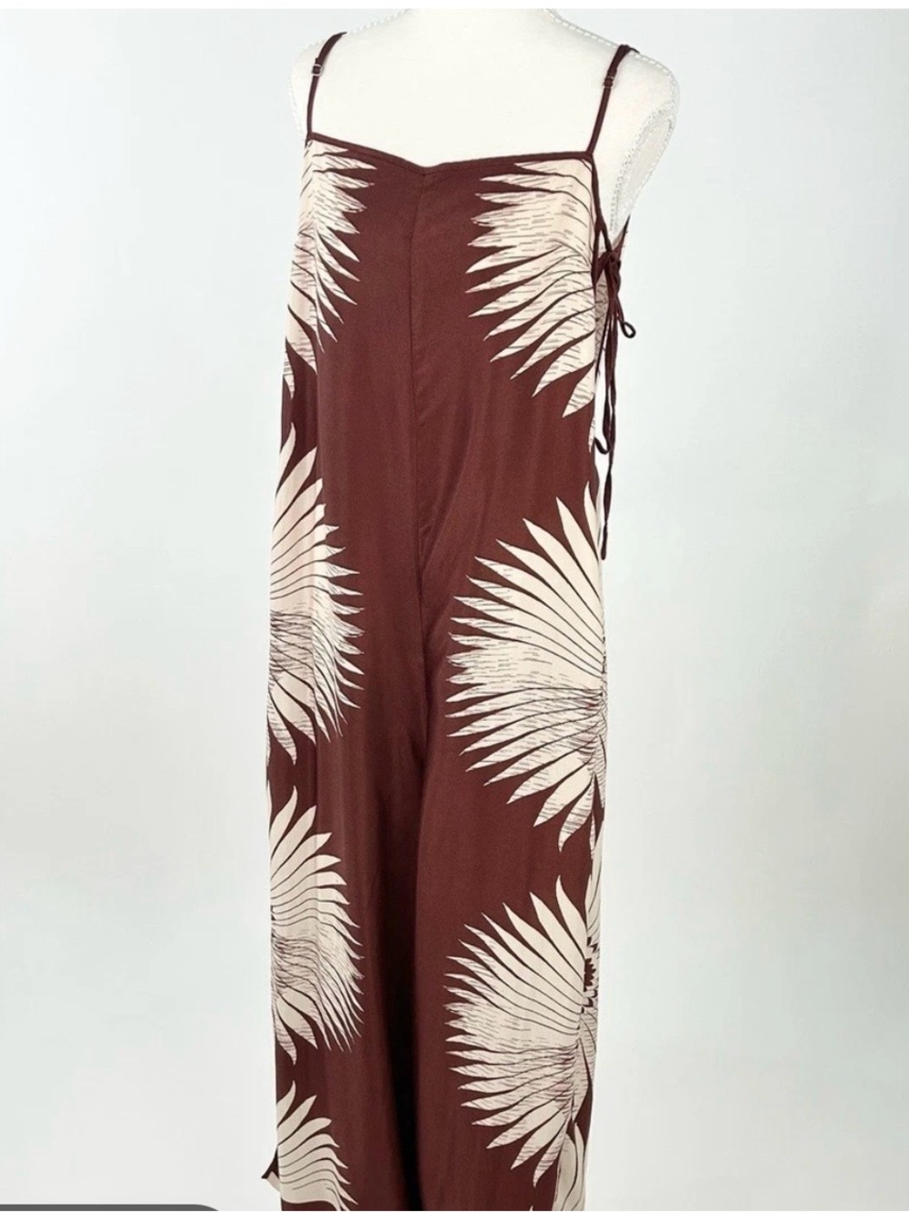 Anthropologie printed wide leg jumpsuit